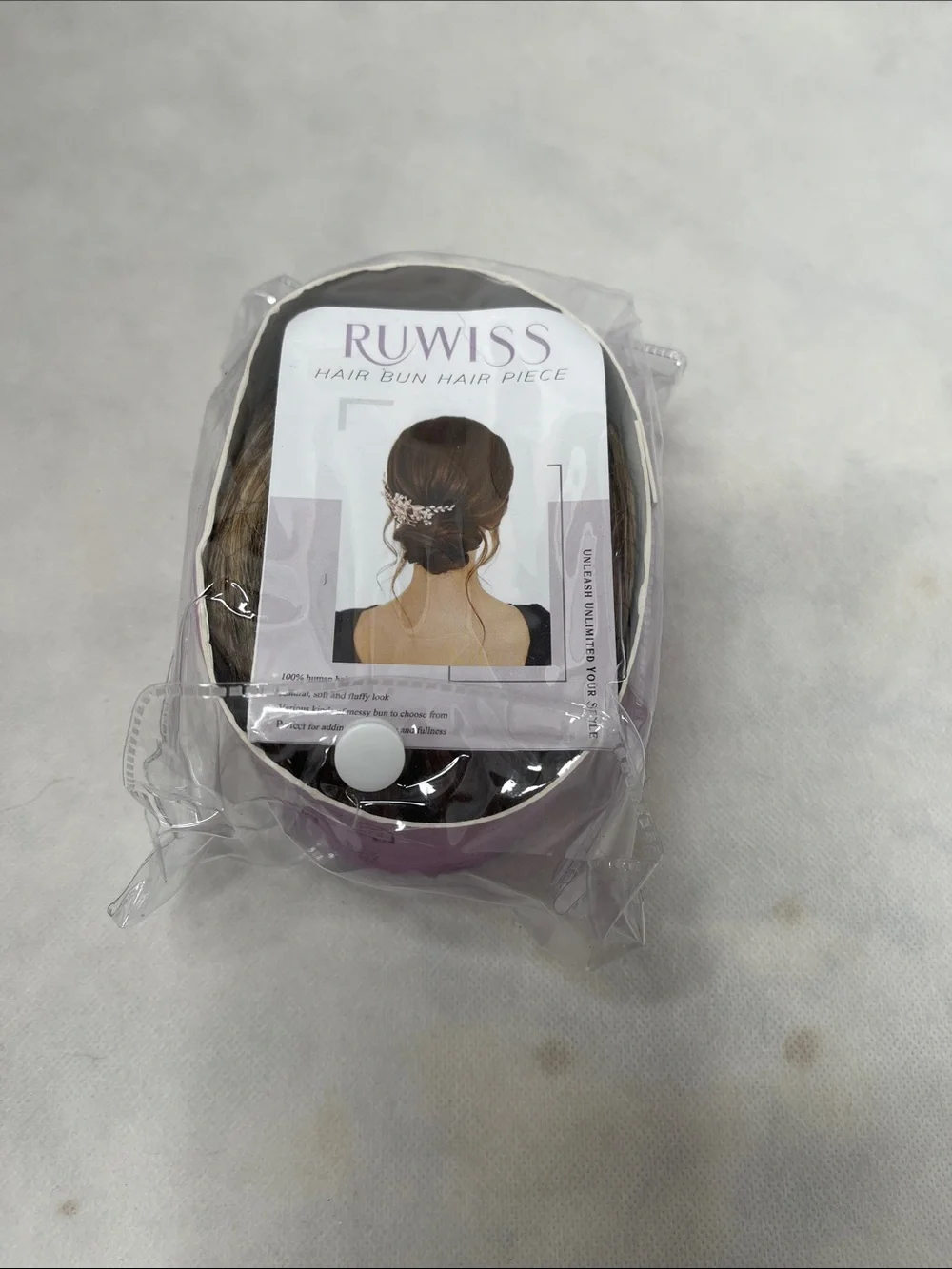 Bun Short Drawstring Ponytail Hair Pieces For Women Brown Mixed Light Blond